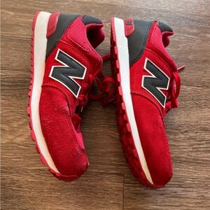 New Balance Red and Black Sneakers